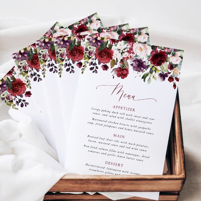 Fleurs de Bourgogne, Fleurs Roses, Menu de la Baby (Créateur téléchargé)
