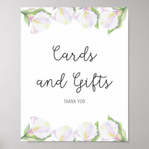 Fleurs de calla - Affiche de Cartes et Cadeaux