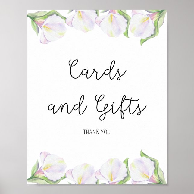 Fleurs de calla - Affiche de Cartes et Cadeaux (Devant)
