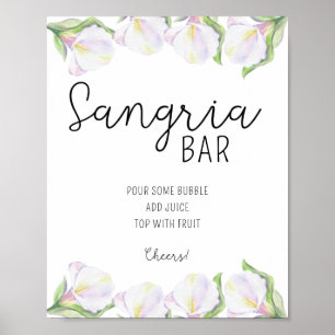 Fleurs de Calla - affiche du bar de Sangria