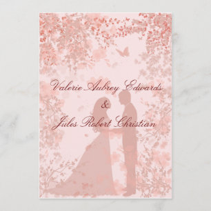 Fleurs de cerisier dans le faire-part de mariage