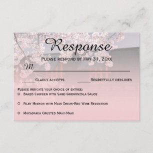 Fleurs de cerisier Fleurs de mariage Cartes RSVP