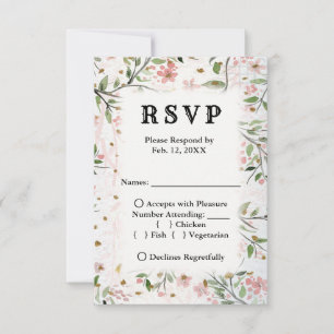 Fleurs de cerisier japonaises Mariage RSVP