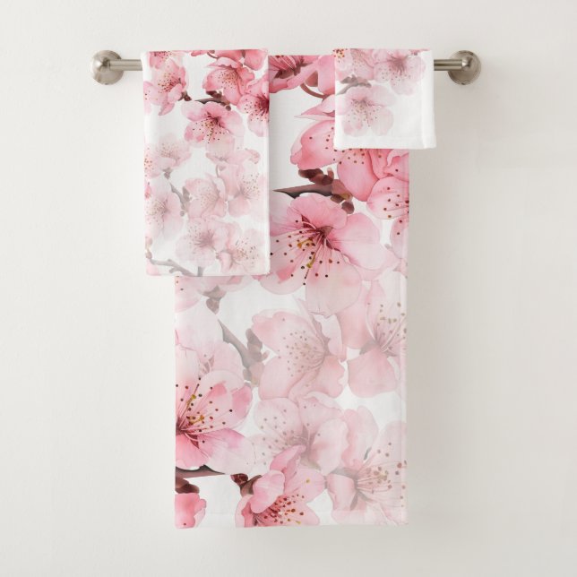 Fleurs de cerisier rose blanc (En situation)