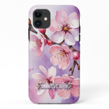 Fleurs de cerisier rose Lavender iPhone / coque ip