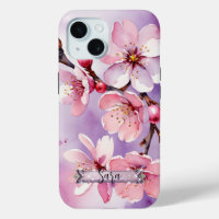 Fleurs de cerisier rose Lavender iPhone / coque ip