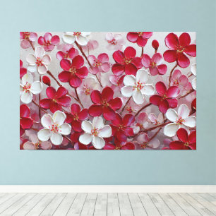 Fleurs de cerisier rouges et roses – Art mural à l