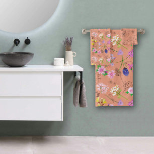 Fleurs de champs, peintes à la main en aquarelle,