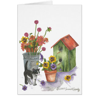 Fleurs de chats Birdhouse Aquarelle "Willie"