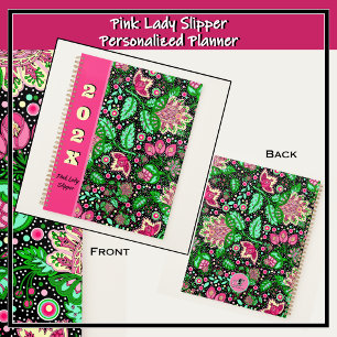 Fleurs de chlipper rose sur noir personnalisées