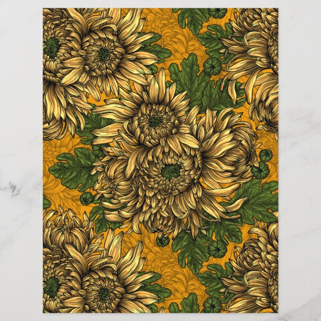 Fleurs de chrysanthème jaune (Devant)
