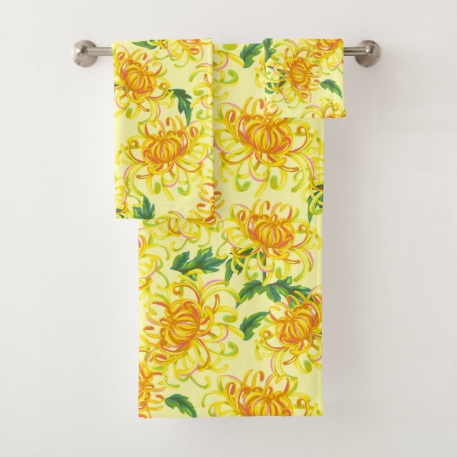 Fleurs de chrysanthème jaunes (En situation)