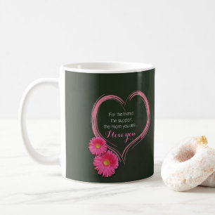 Fleurs de Coeur Rose Fête des Mères - Mug