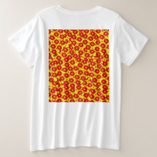 Fleurs de dahlia rouge et jaune motif