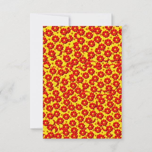 Fleurs de dahlia rouges et jaunes (Devant)