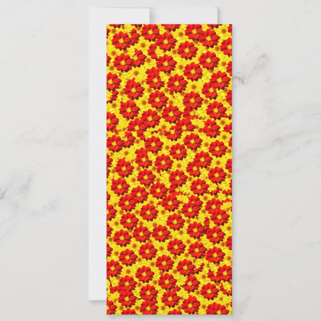 Fleurs de dahlia rouges et jaunes (Devant)