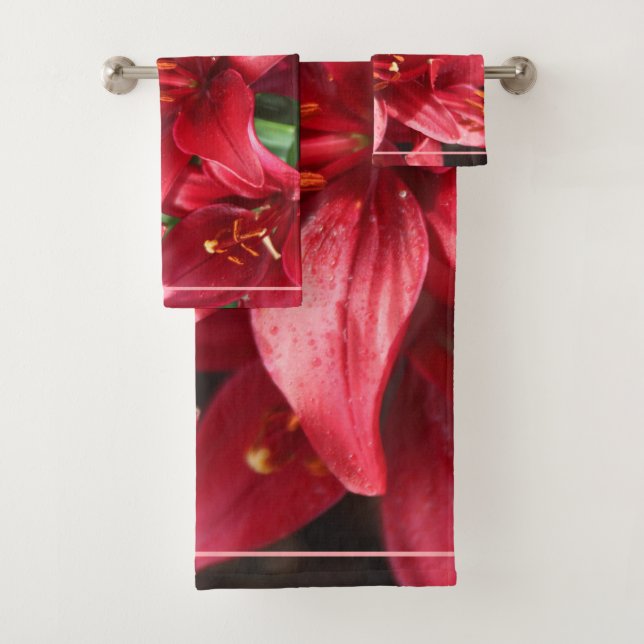 Fleurs de feuillage rouge rose floral vert jaune (En situation)