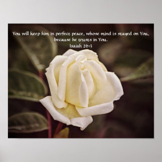 Fleurs de foi Isaïe 26:3 Poster d'art