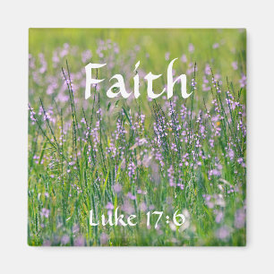 Fleurs de foi Luc 17:6 Magnet Fleur sauvage