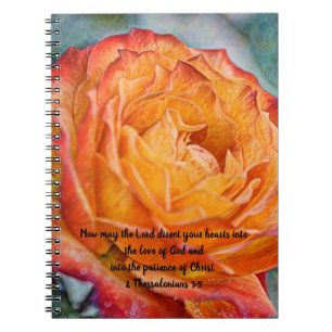 Fleurs de foi Orange Rose Love Patience Journal