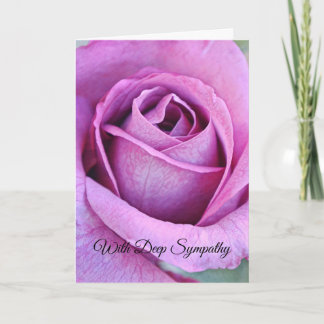 Fleurs de foi Rose violet carte de sympathie