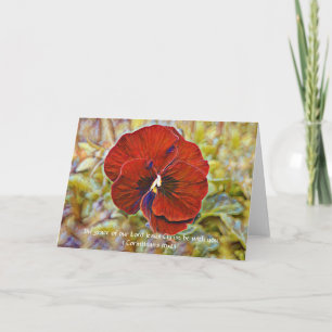 Fleurs de foi Rouge Petunia Artsy Carte de note