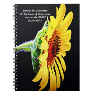 Fleurs de foi tournesol Carnet de prière brillant