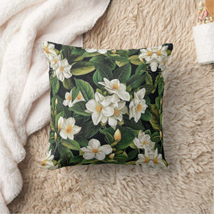 Fleurs de Gardenia Jeter Oreiller - Décor Floral