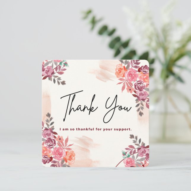 Fleurs de gratitude - Carte de remerciement (Debout devant)