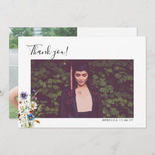 Fleurs de jardin colorées Graduation Merci photo