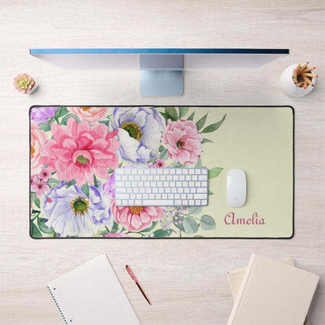 Fleurs de jardin d'été et nom (Bureau 1)