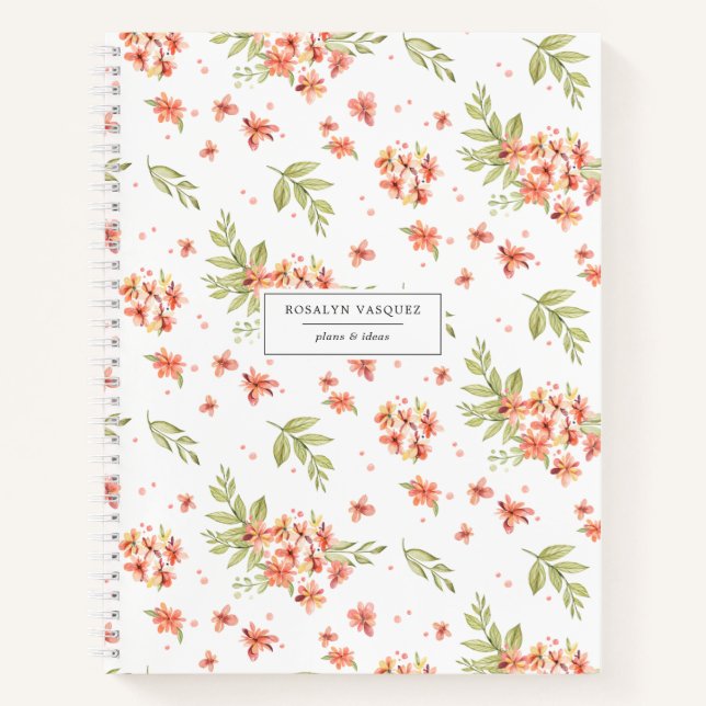 Fleurs de jardin printanier | Journal personnalisé (Devant)