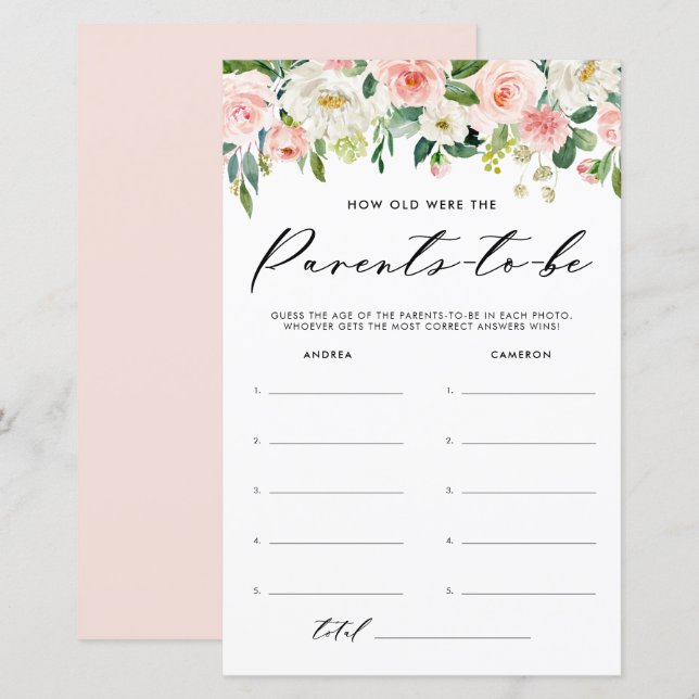 Fleurs De Jardin Quel Âge Avaient Les Parents Jeu  (Devant / Derrière)