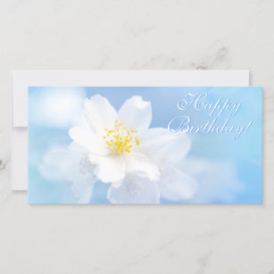 Cadeaux Joyeux Anniversaire Fleurs Blanches Zazzle Fr