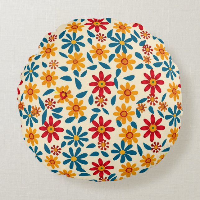 Fleurs de la joie Coussin ronde (Devant)