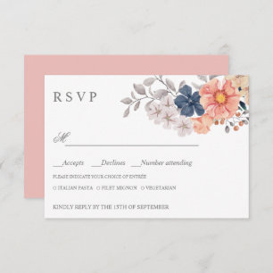 Fleurs de la marine corallienne MARIAGE RSVP REPAS