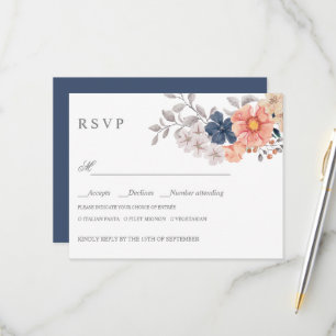 Fleurs de la marine corallienne MARIAGE RSVP REPAS