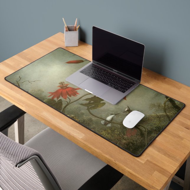 Fleurs de la passion et colibris par Martin J Head (Bureau 2)