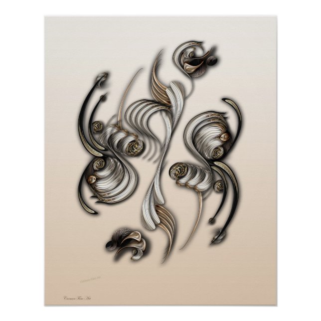 "Fleurs de la Terre", Poster brillant (Devant)