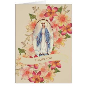 Fleurs de la Vierge Marie Cartes catholiques de co