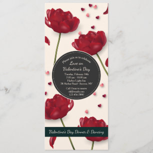 Fleurs de l'amour Invitation Cream Arrière - plan