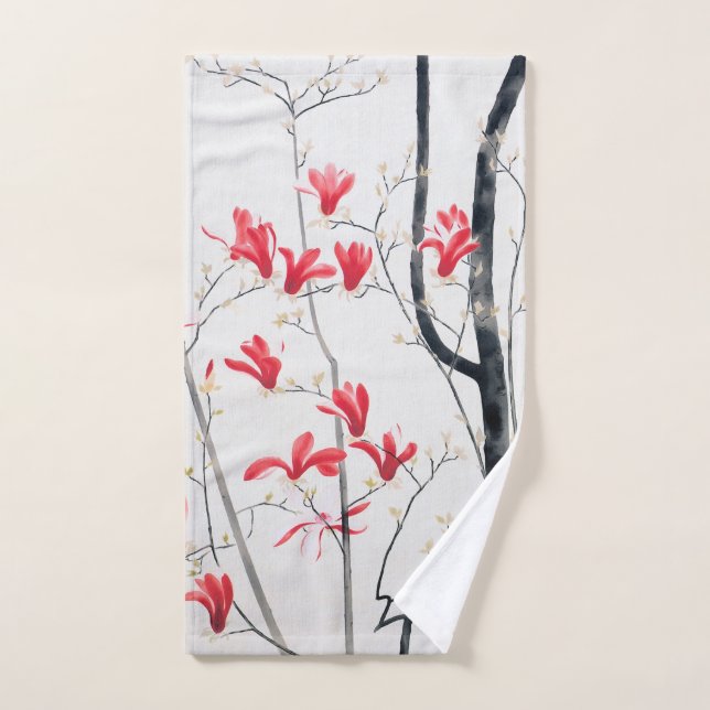 Fleurs de l'arbre Magnolia, Kobayashi Kokei (Serviette à main)