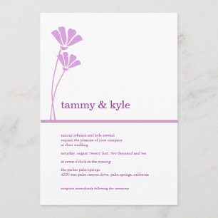 Fleurs de Lavande, Cartes d'Invitation 5x7