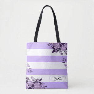 Fleurs De Lavande Romantique Et Sac fourre-tout De