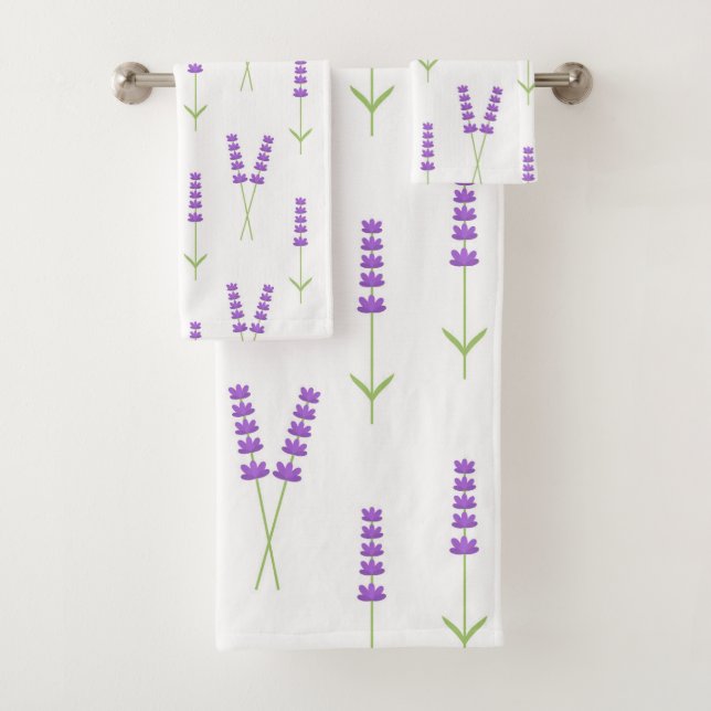 Fleurs de lavande Serviettes set (En situation)