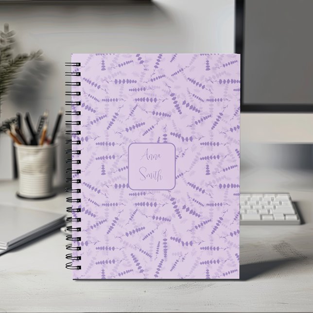 Fleurs de lavande violette élégantes sur motif flo (Créateur téléchargé)