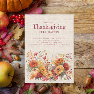 Fleurs de lin rustiques d'automne pour Thanksgivin