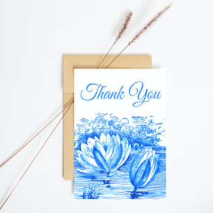 fleurs de lotus bleus - merci Carte postale