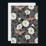 Fleurs de lune et sphinx Moths 2<br><div class="desc">Motif dessiné à la main avec des lunes et des papillons sphinx</div>