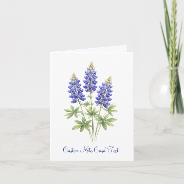 Fleurs de Lupin Bleu Texas Art Élégant  (Devant)